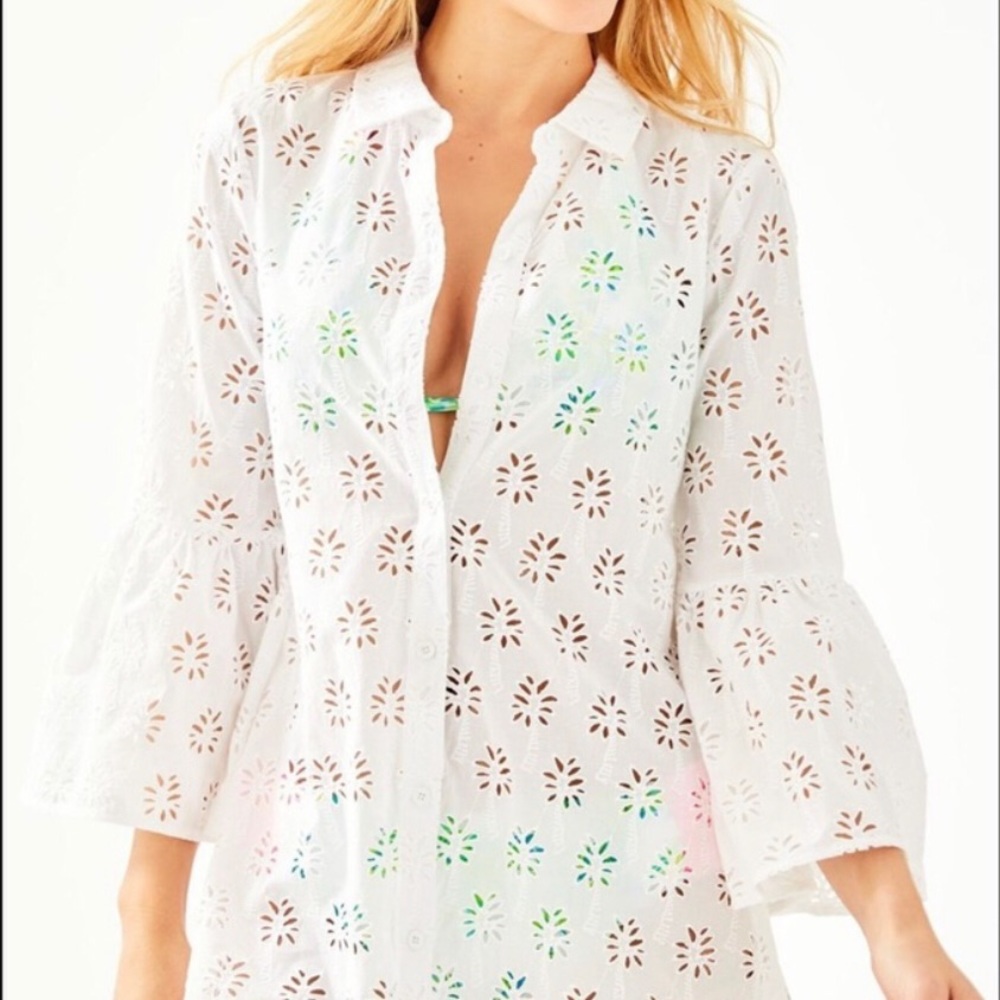 Like-New Lilly Pulitzer White Eyelet Coverup